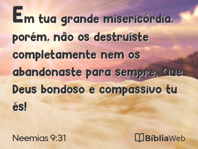 Neemias 9:31 em imagem para compartilhar