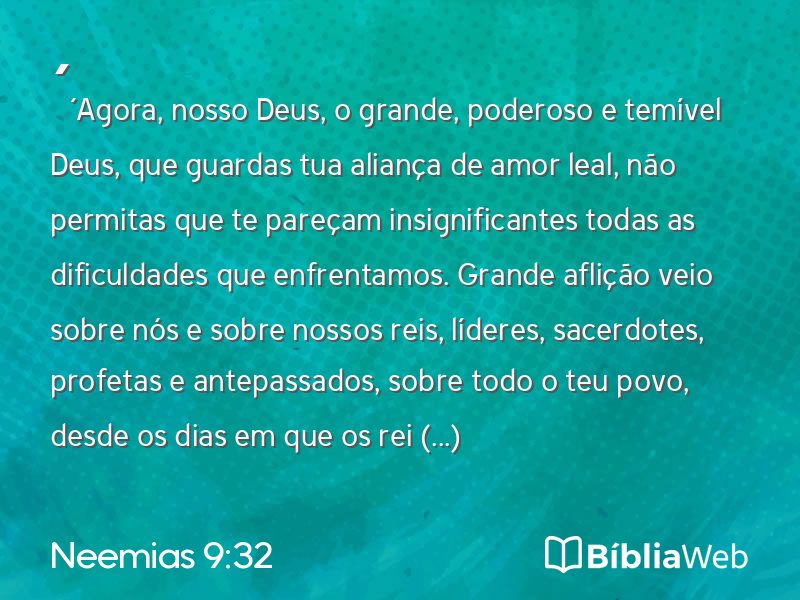 Neemias 9:32 em imagem para compartilhar