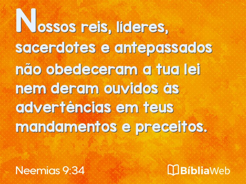 Neemias 9:34 em imagem para compartilhar