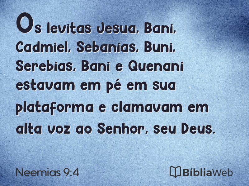 Neemias 9:4 em imagem para compartilhar
