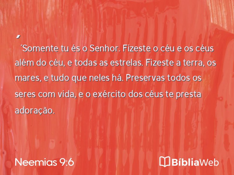 Neemias 9:6 em imagem para compartilhar