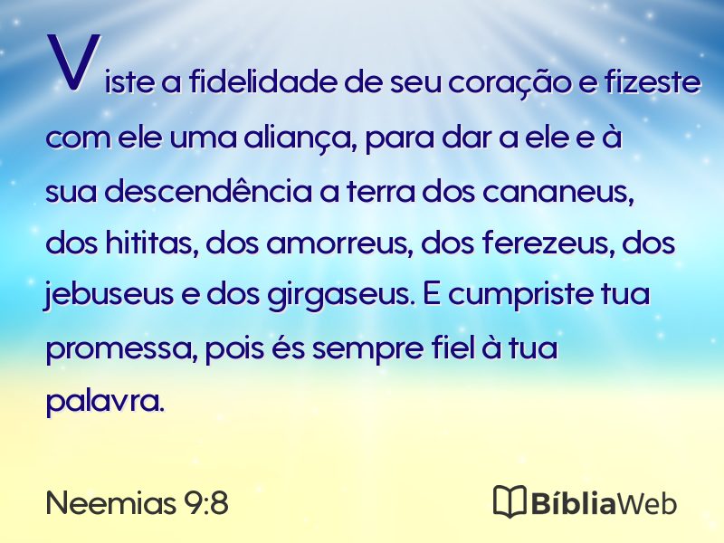 Neemias 9:8 em imagem para compartilhar