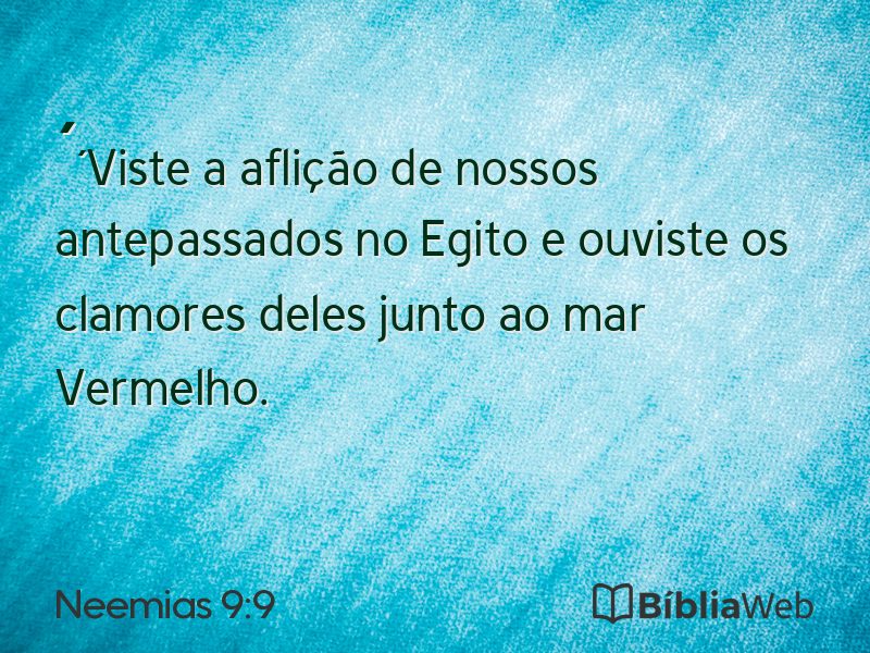 Neemias 9:9 em imagem para compartilhar