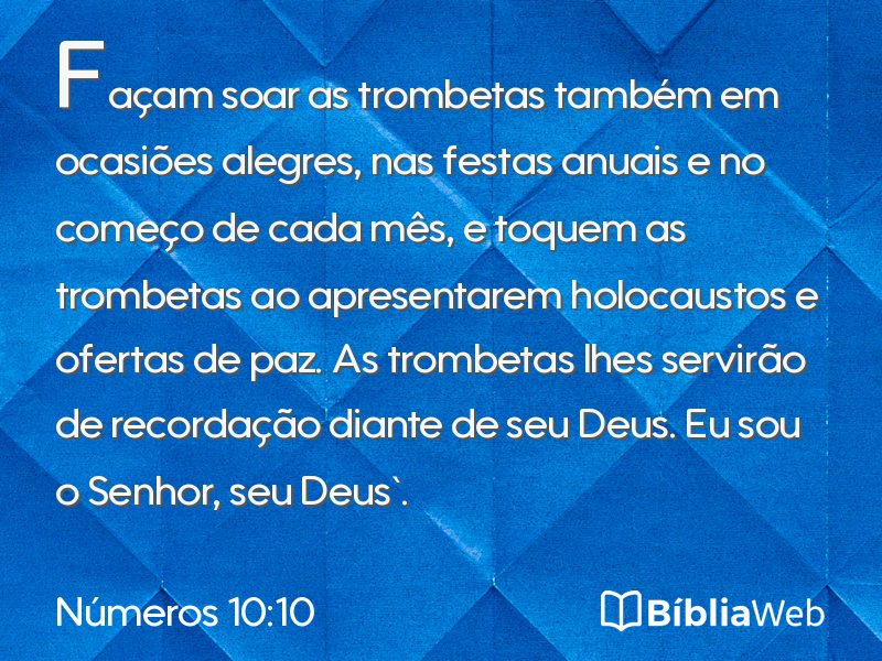 Números 10:10 em imagem para compartilhar
