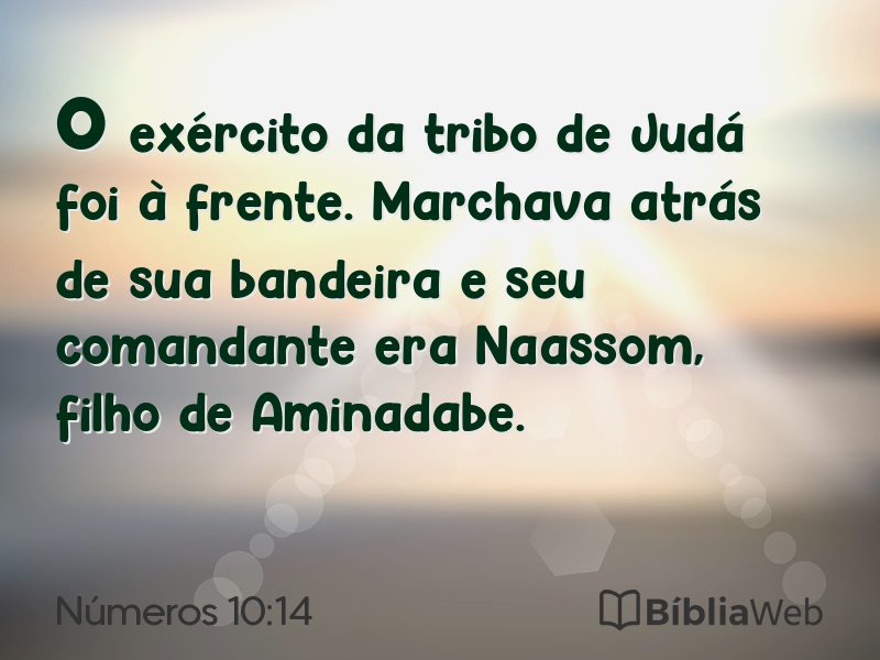 Números 10:14 em imagem para compartilhar