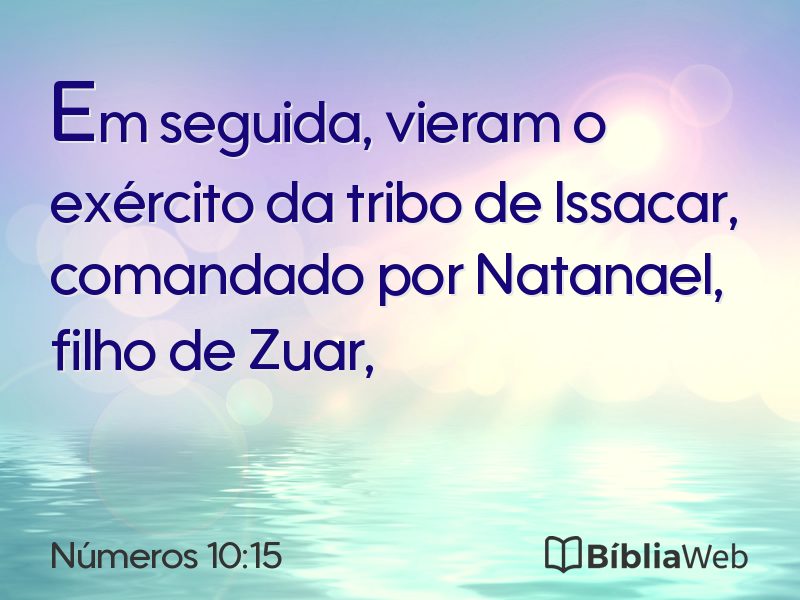 Números 10:15 em imagem para compartilhar