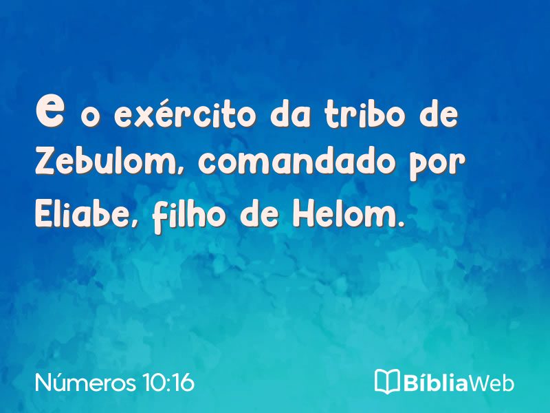 Números 10:16 em imagem para compartilhar