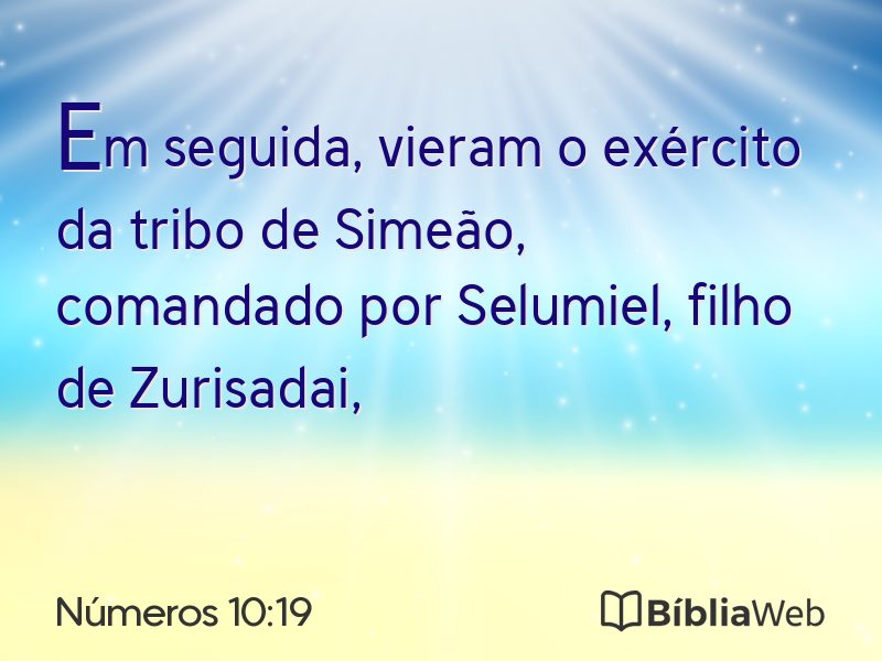 Números 10:19 em imagem para compartilhar