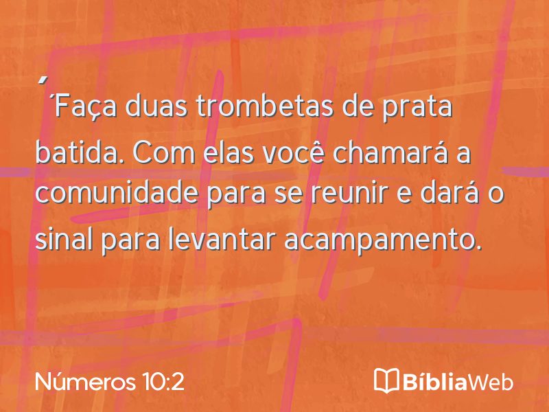 Números 10:2 em imagem para compartilhar