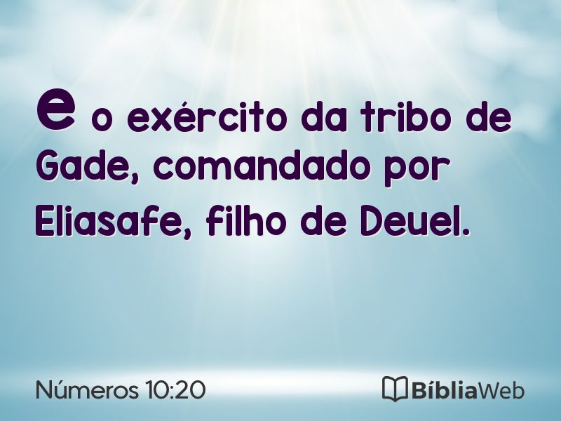 Números 10:20 em imagem para compartilhar