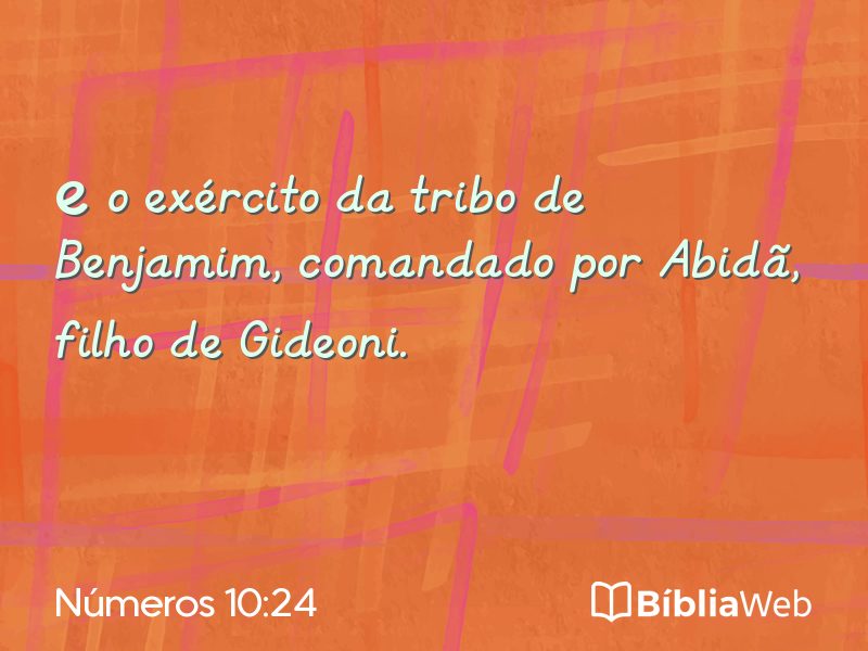 Números 10:24 em imagem para compartilhar
