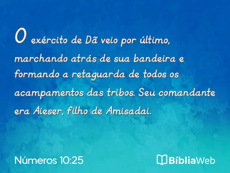 Números 10:25 em imagem para compartilhar