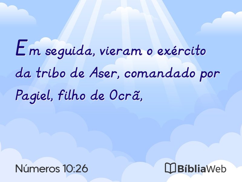 Números 10:26 em imagem para compartilhar