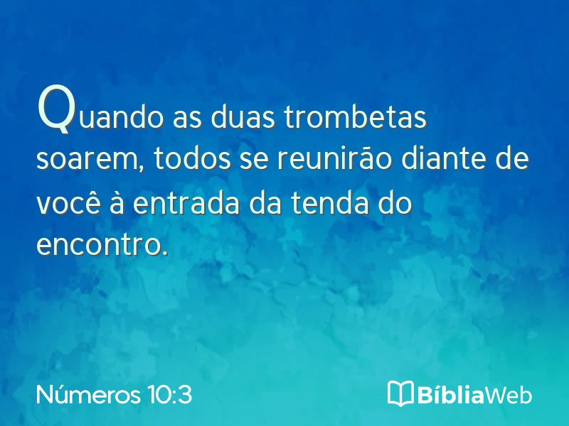 Números 10:3 em imagem para compartilhar