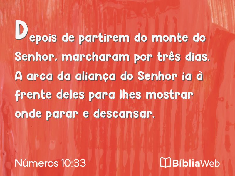 Números 10:33 em imagem para compartilhar