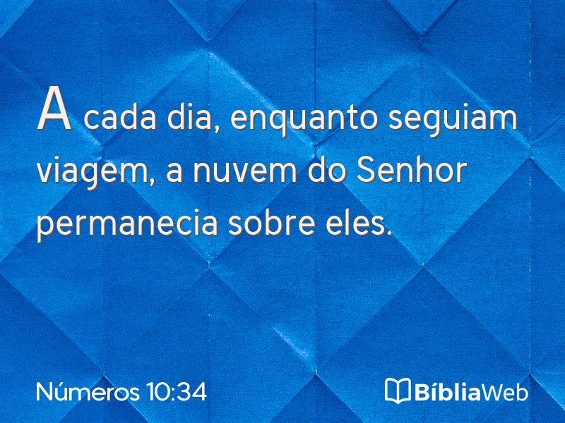 Números 10:34 em imagem para compartilhar
