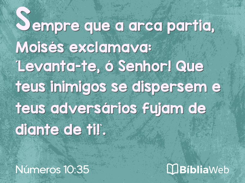 Números 10:35 em imagem para compartilhar