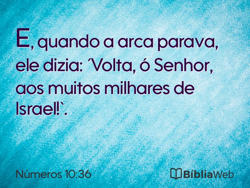 Números 10:36 em imagem para compartilhar