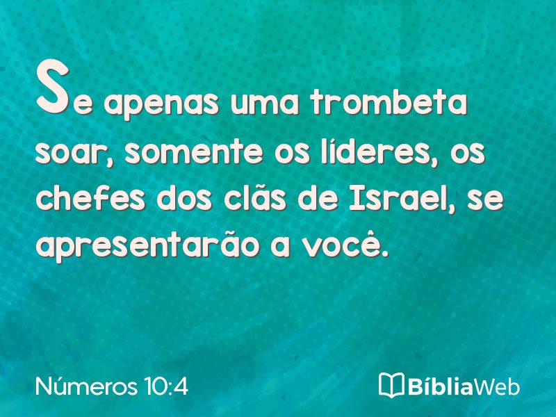 Números 10:4 em imagem para compartilhar