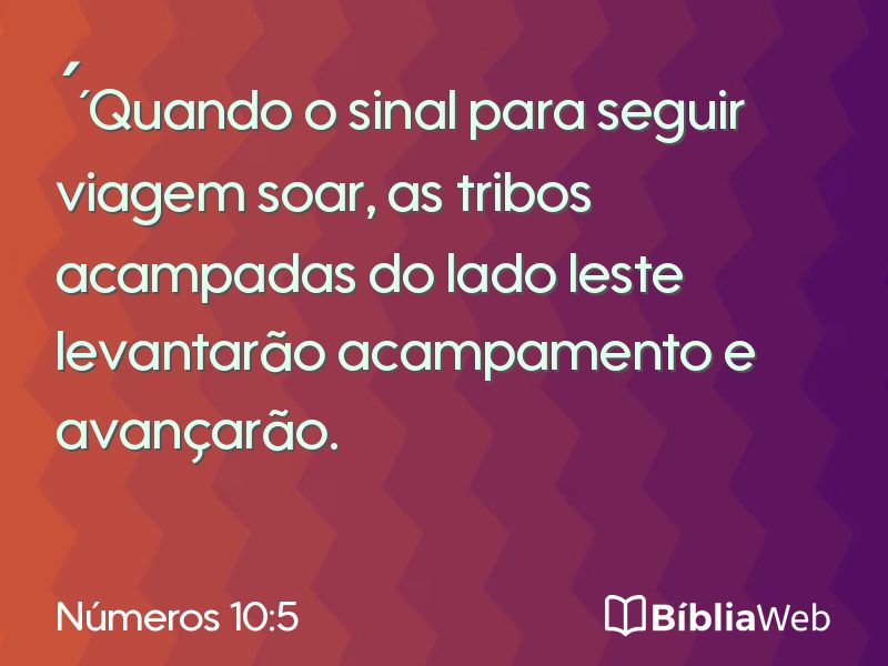 Números 10:5 em imagem para compartilhar