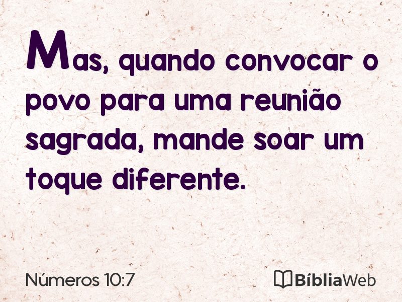 Números 10:7 em imagem para compartilhar
