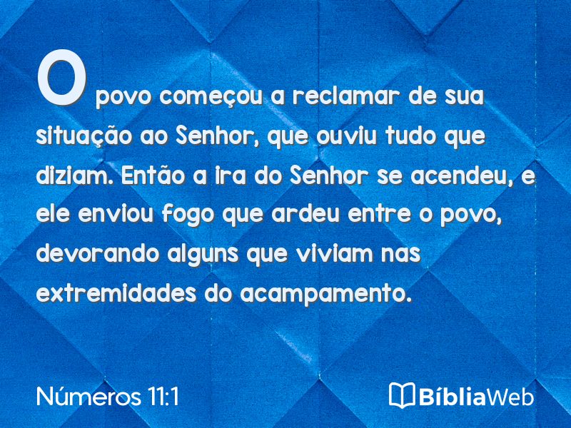 Números 11:1 em imagem para compartilhar