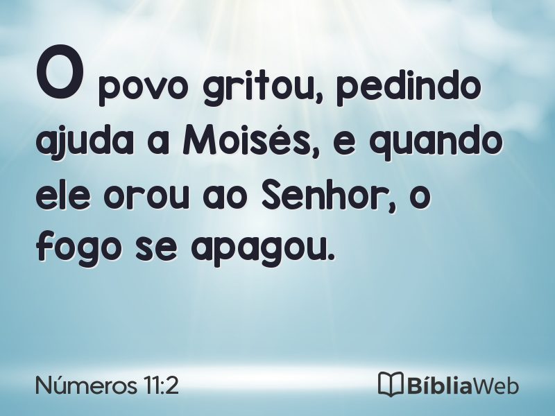 Números 11:2 em imagem para compartilhar