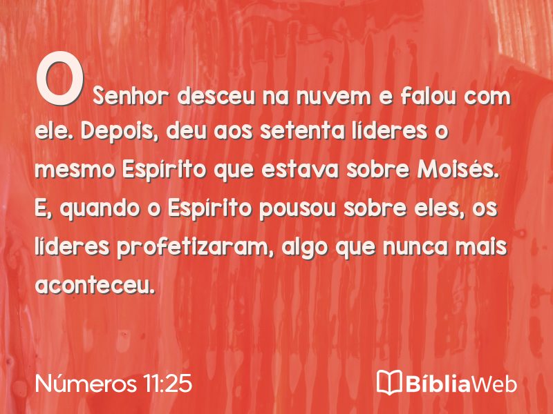 Números 11:25 em imagem para compartilhar