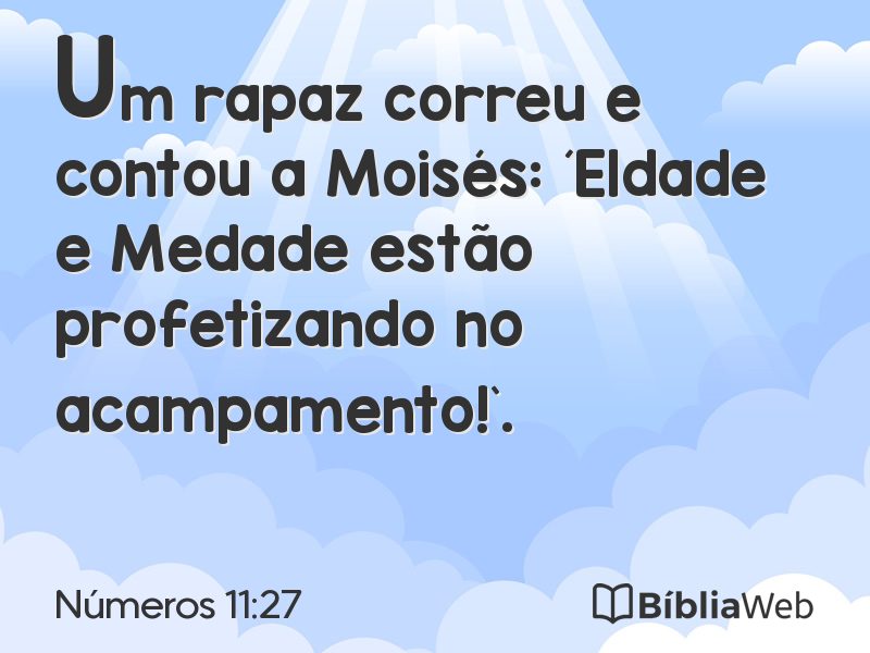 Números 11:27 em imagem para compartilhar
