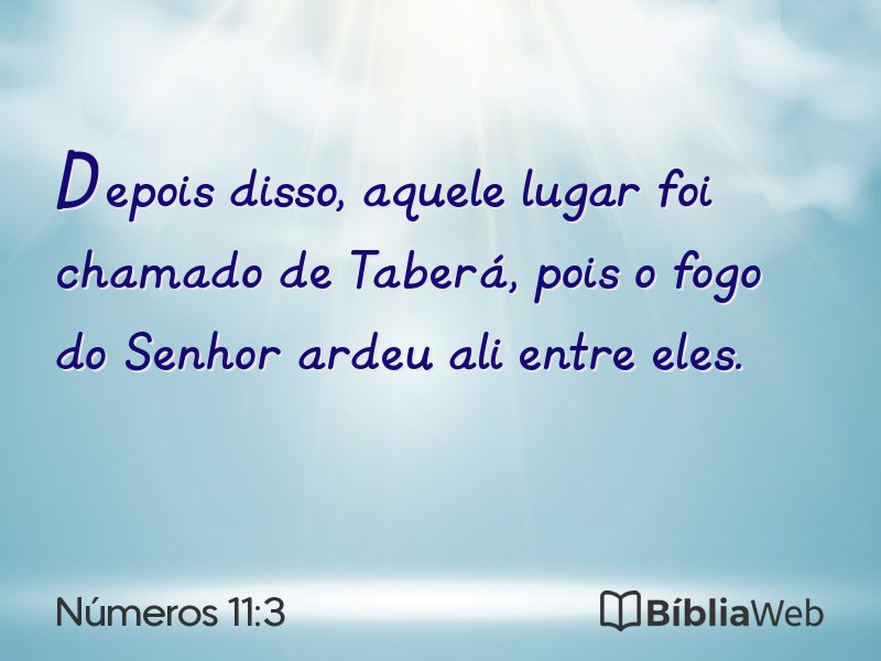 Números 11:3 em imagem para compartilhar