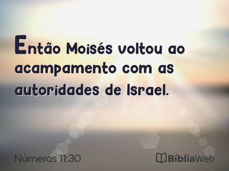 Números 11:30 em imagem para compartilhar