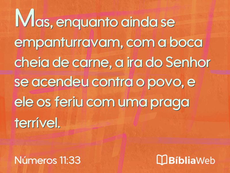 Números 11:33 em imagem para compartilhar