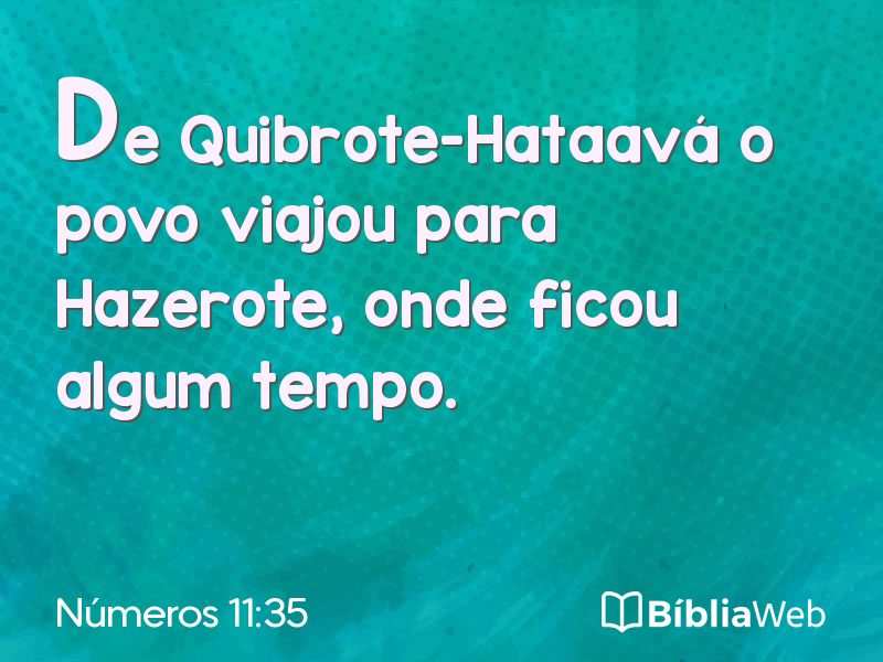 Números 11:35 em imagem para compartilhar
