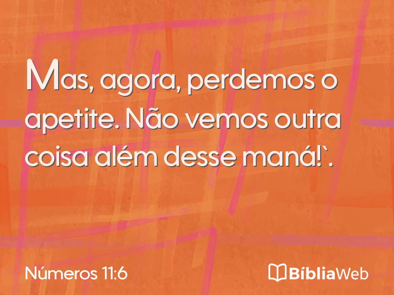 Números 11:6 em imagem para compartilhar