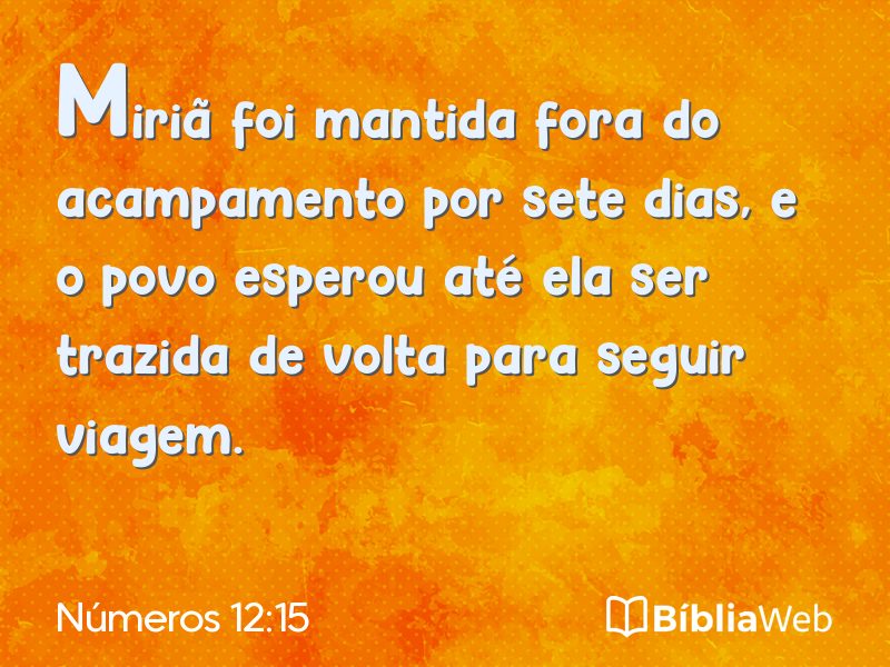 Números 12:15 em imagem para compartilhar