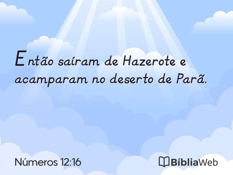 Números 12:16 em imagem para compartilhar