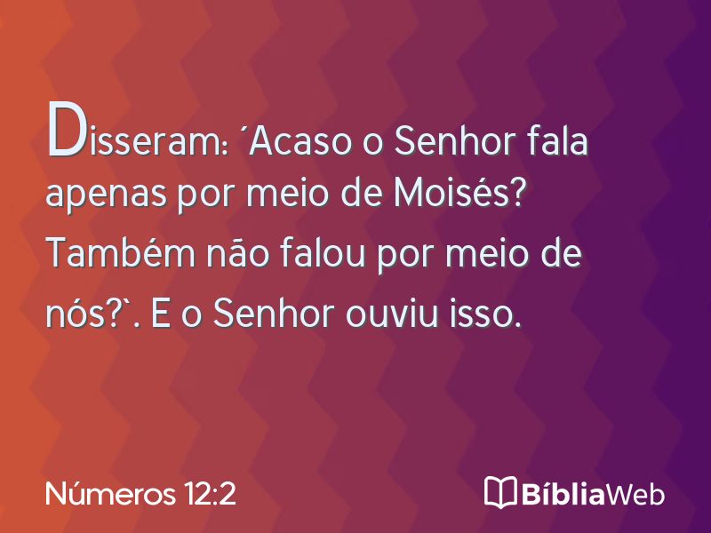 Números 12:2 em imagem para compartilhar
