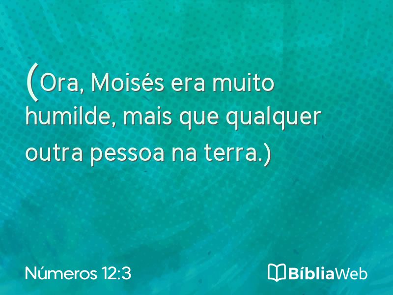 Números 12:3 em imagem para compartilhar