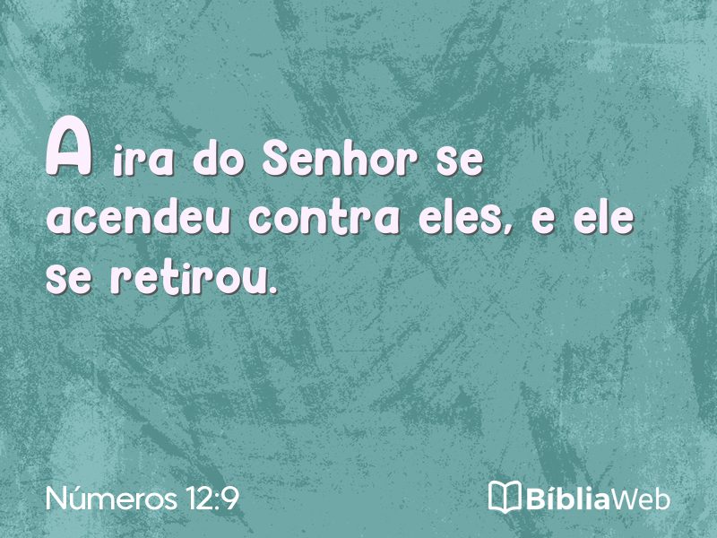 Números 12:9 em imagem para compartilhar