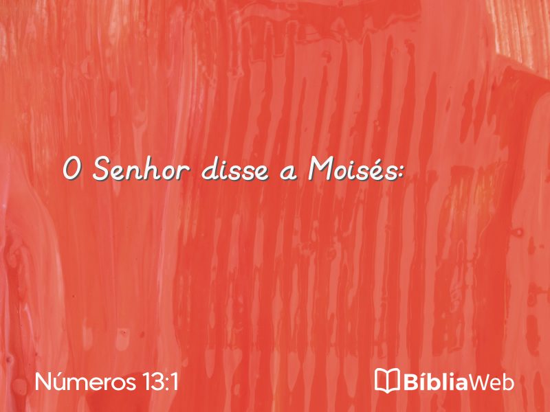 Números 13:1 em imagem para compartilhar