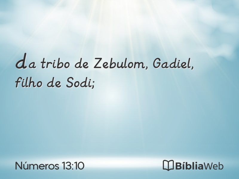 Números 13:10 em imagem para compartilhar