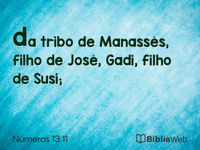 Números 13:11 em imagem para compartilhar
