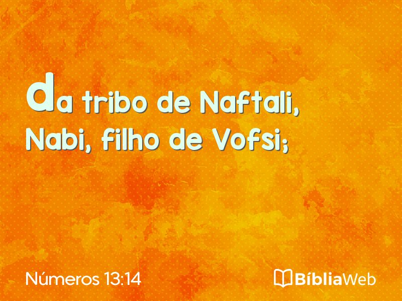 Números 13:14 em imagem para compartilhar