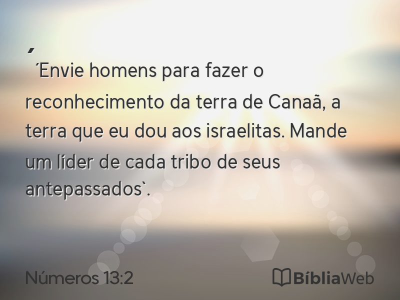 Números 13:2 em imagem para compartilhar