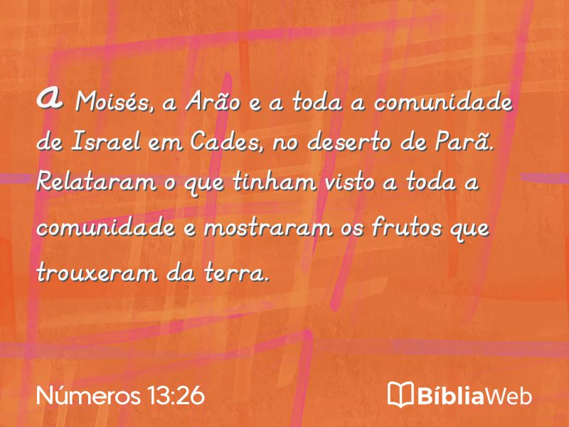 Números 13:26 em imagem para compartilhar