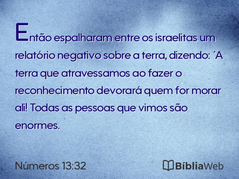 Números 13:32 em imagem para compartilhar