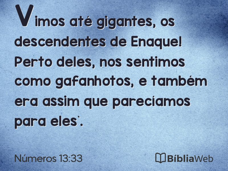 Números 13:33 em imagem para compartilhar