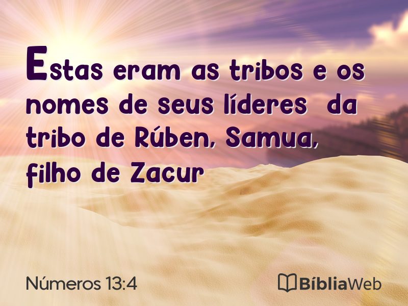 Números 13:4 em imagem para compartilhar