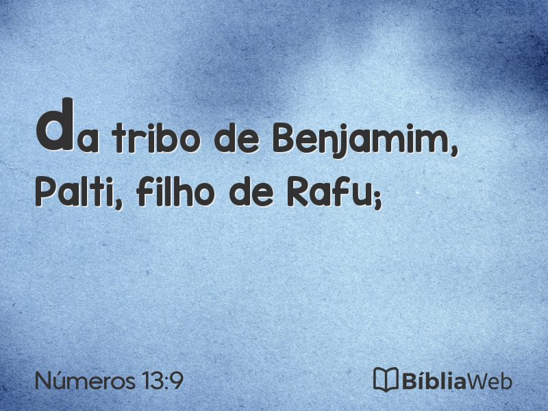 Números 13:9 em imagem para compartilhar