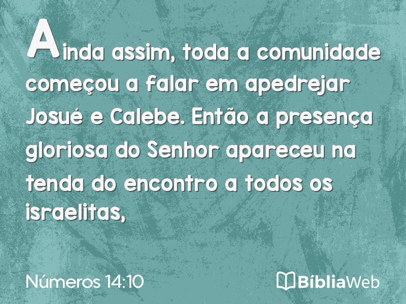Números 14:10 em imagem para compartilhar